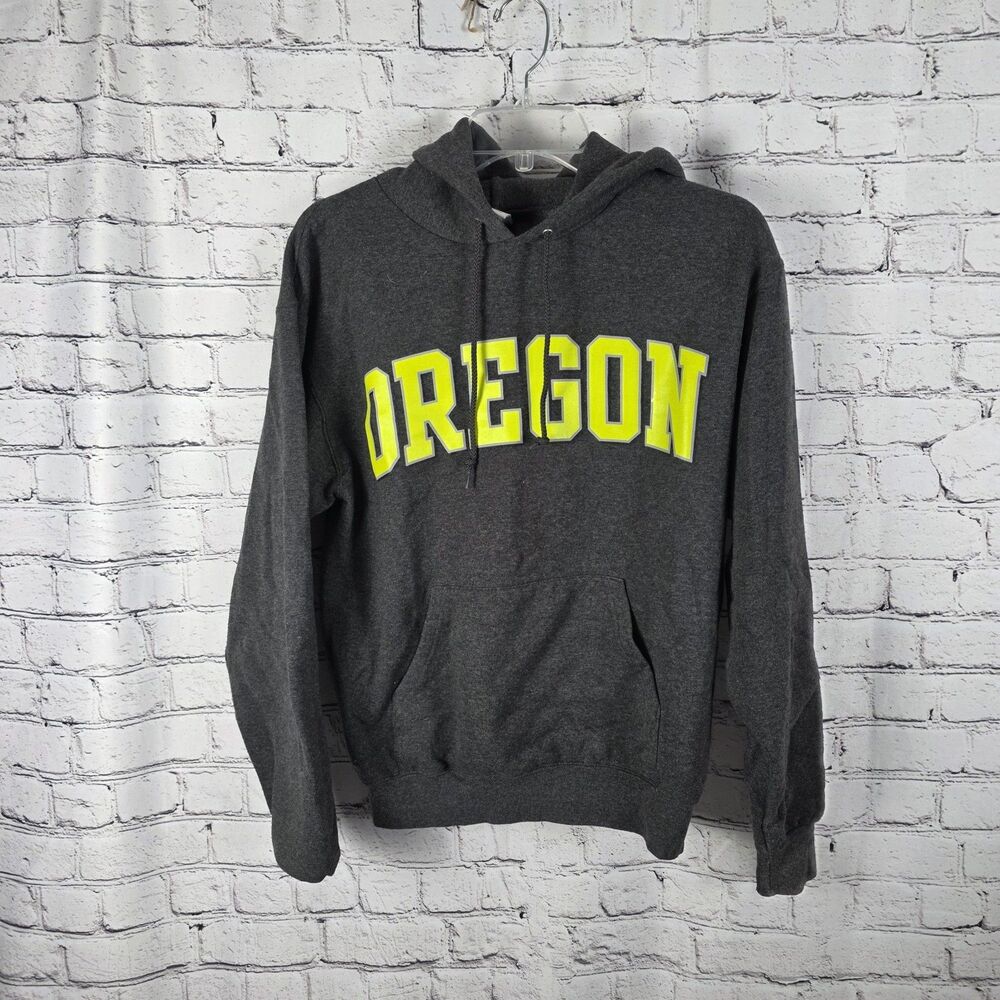 Vtg Oregon Ducks Pullover Hoodie Sweatshirt Green Men's Small